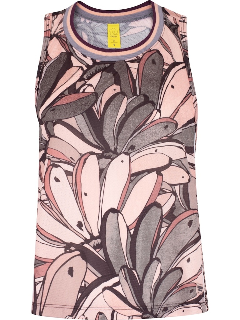 FARM RIO Vivo Brazil Floral & Leopard Print Active Tank Top